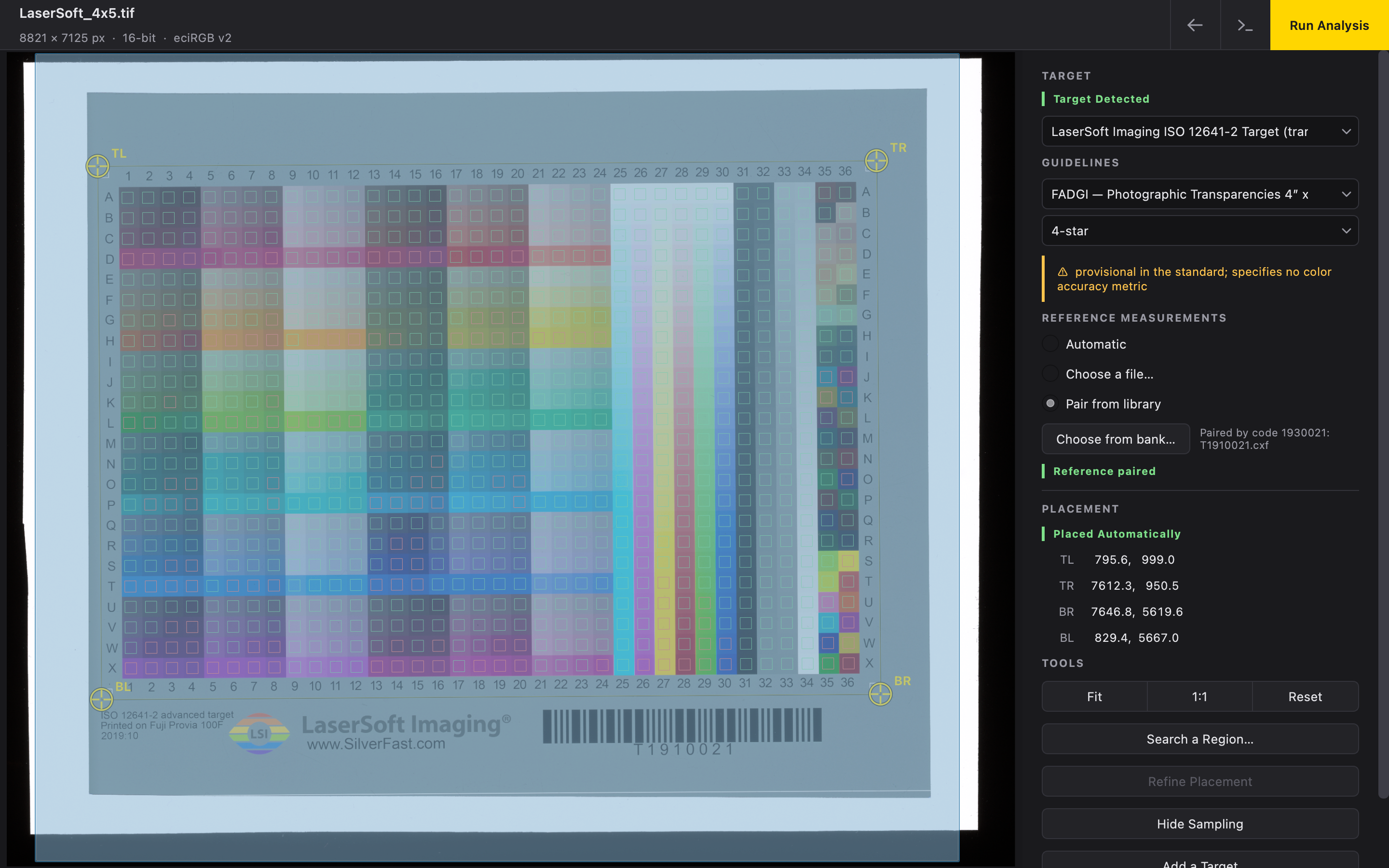 Search a Region — a box drawn around the whole target with a margin
